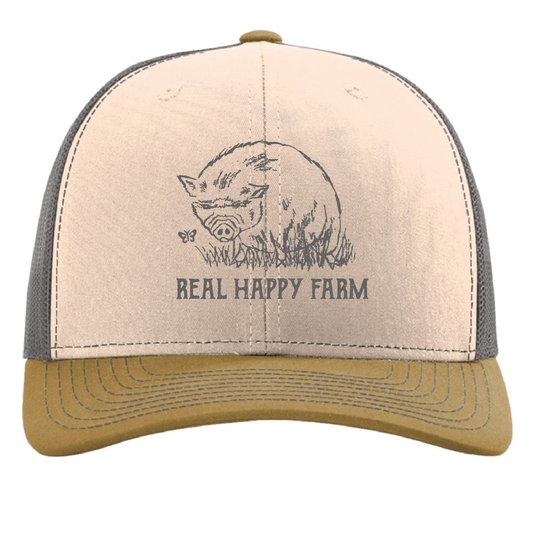 The Penny Trucker Hat: Charcoal/Gold