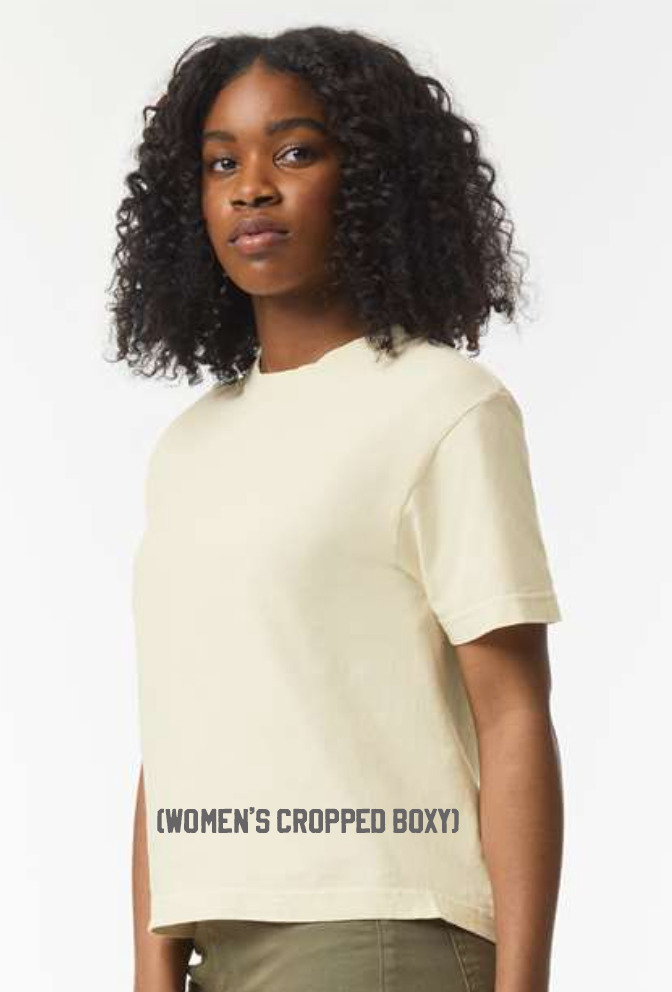 Women's Cropped Boxy Tee: Ivory